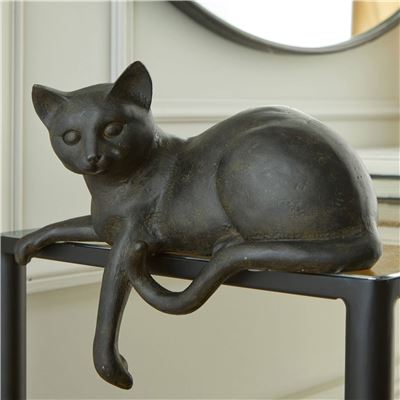 Statuette chat - noir