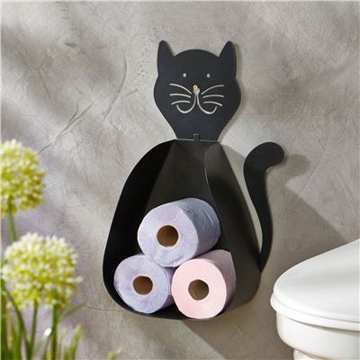 Range papier toilette chat - noir
