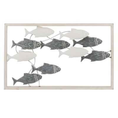 Déco murale poissons - gris galet