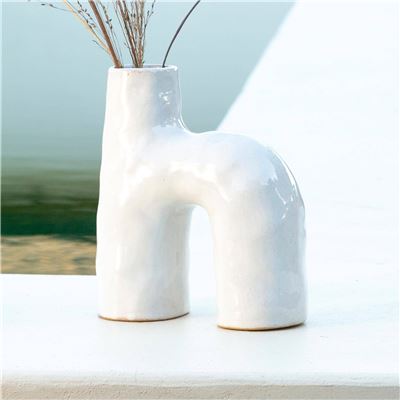 Vase en céramique - blanc cassé