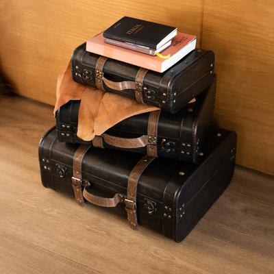 Set de 3 valises gigognes - marron