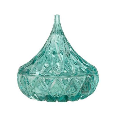 Pot en verre  - bleu azur