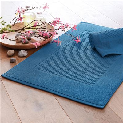 Tapis de bain 60x90 Lot de 2 - bleu océan