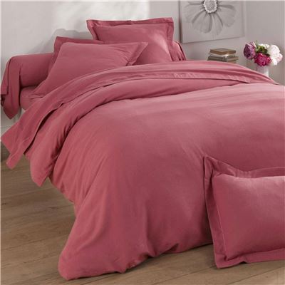 Taie volant 50x70 - rose framboise