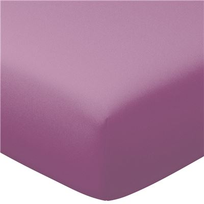 Drap-housse grand bonnet 90x190x40 - violet aubergine