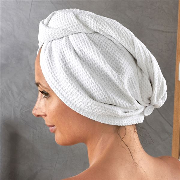 Serviette-turban à cheveux absorbante ou bandeau de maintien cheveux