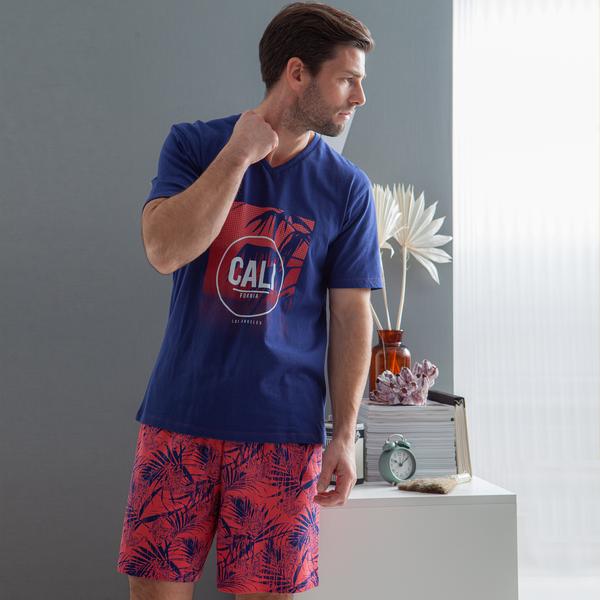 Pyjama homme motif tropical