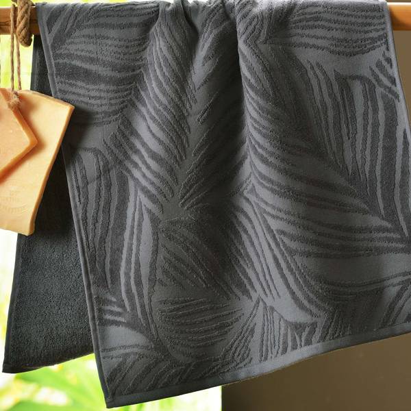 Linge de toilette motif feuillage - 450 g/m²