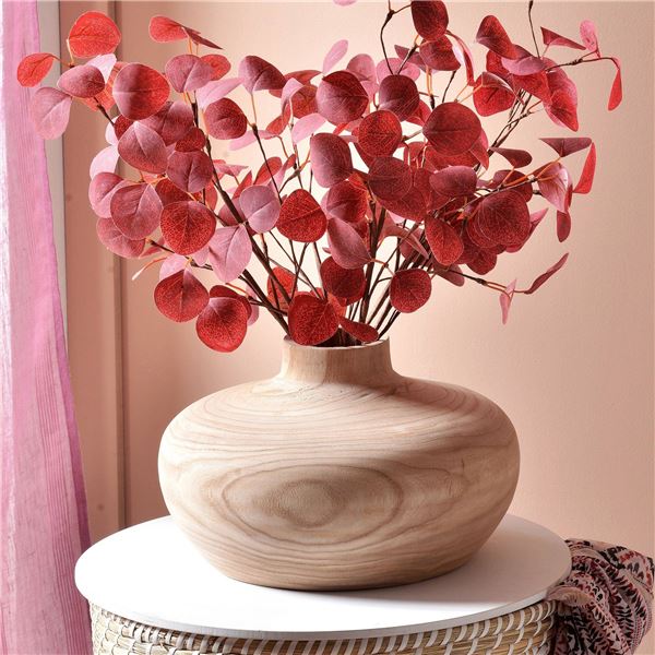 Vase artisanal en bois décoratif
