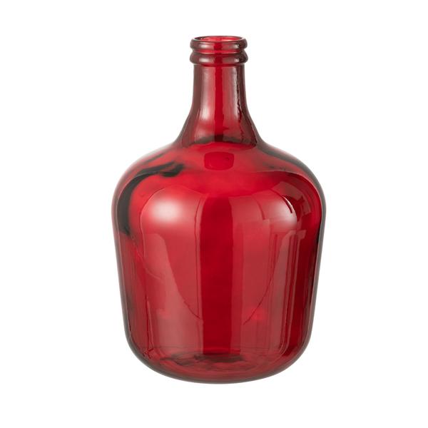 Vase forme bouteille - coloris rouge
