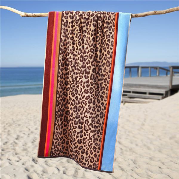 Drap de plage motif léopard - 370 g/m² - BECQUET CRÉATION