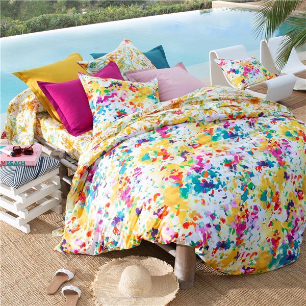 Linge de lit à fleurs et multicolore - BECQUET CRÉATION
