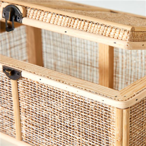 Boîte en bambou décor tressé