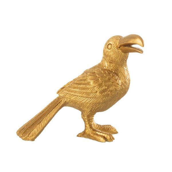 Statuette toucan coloris dorée