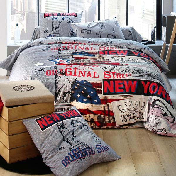 Linge de lit décor New-York - BECQUET CRÉATION